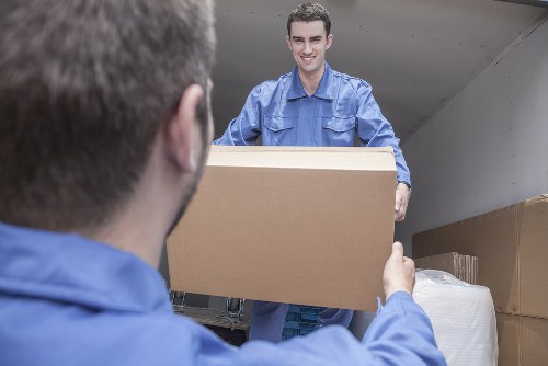 House removals team preparing a local move in Cockfosters