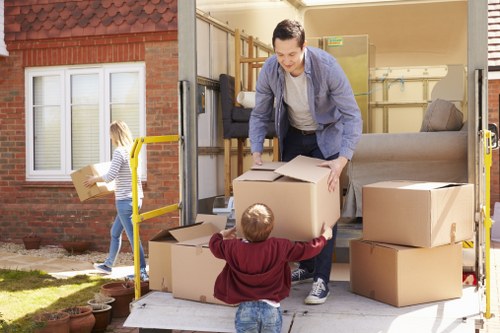 House moving team preparing a Cockfosters home relocation