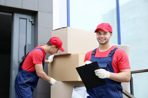 Man With Van Cockfosters vehicle with recyclable moving boxes and sorted packing materials