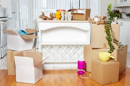 Careful handling of household belongings during a man and van move