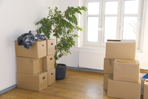Removal van positioned for a residential move in Cockfosters
