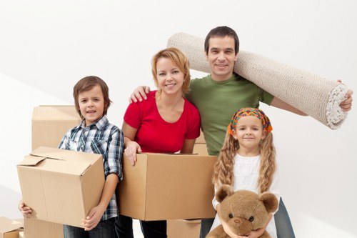 Furniture being transported in a removals van for Cockfosters customers