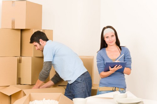 Packing and loading household items for a Cockfosters removal