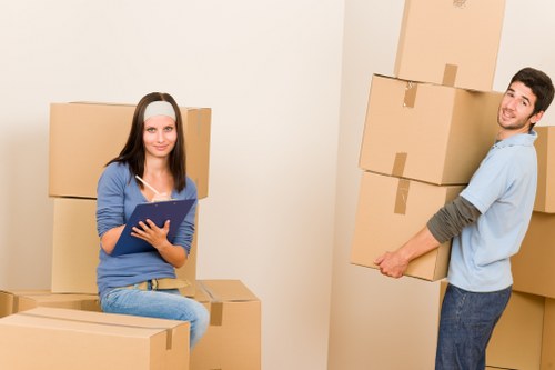 Careful loading of household items for a Cockfosters relocation