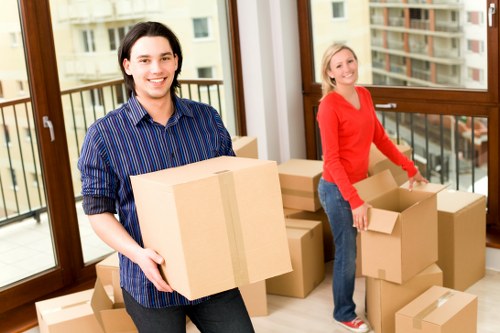 Professional man and van Cockfosters support for moving day