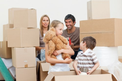 Residential furniture loading into a moving truck in Cockfosters